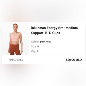 Lululemon sports bra